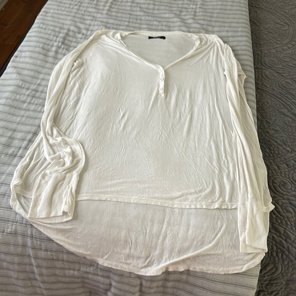 Michael Lauren white Henley top